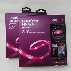 Color Strip Led Lights 6.5ft Bluetooth Trimmable for Custom Length, 2 Packs